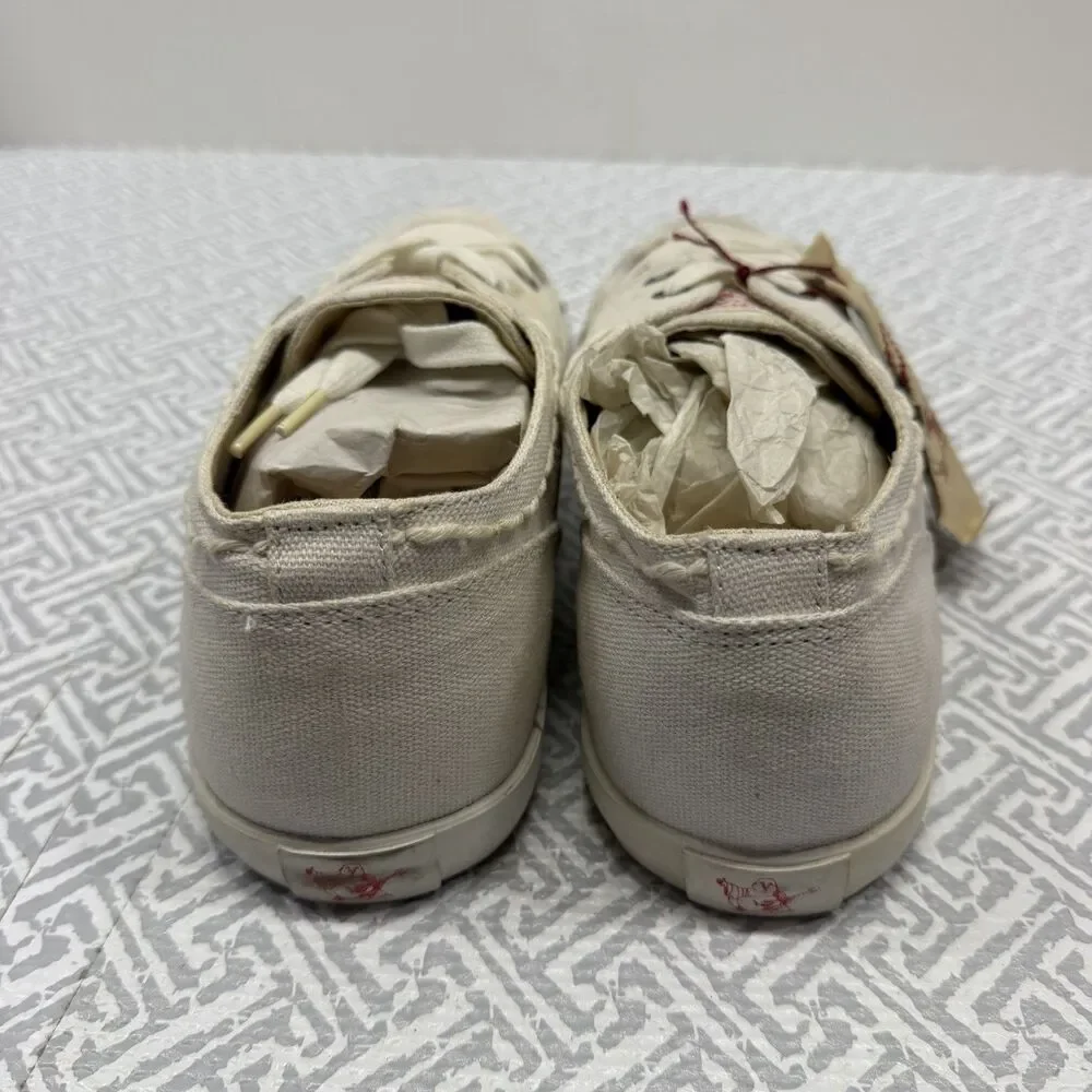 True Religion Vintage Canvas Low Top Sneakers White Men’s Size 11 TR118113 READ!
